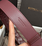 Fortok Bottega Veneta Andiamo Belt Burgundy 3cm - 2