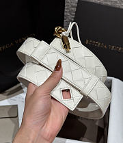 Fortok Bottega Veneta Andiamo Belt White 3cm - 2