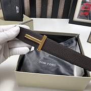 Fortok Tom Ford Reversible T-buckle Belt Brown - Black 3.5mm  - 6