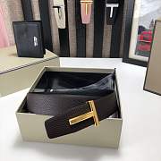Fortok Tom Ford Reversible T-buckle Belt Brown - Black 3.5mm  - 5