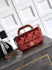 Fortok Chanel Coco Handle Flap Bag Fall-Winter 2025/26 Collection Mirror Red 18-4.5-13cm - 1