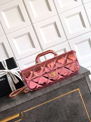 Fortok Chanel Coco Handle Flap Bag Fall-Winter 2025/26 Collection Mirror Pink 12x 29 x 5cm