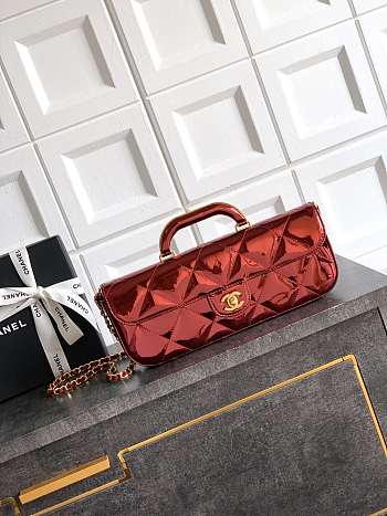 Fortok Chanel Coco Handle Flap Bag Fall-Winter 2025/26 Collection Mirror Red 12x 29 x 5cm