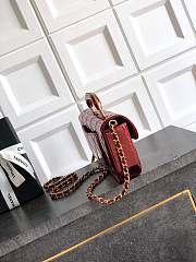 Fortok Chanel Coco Handle Flap Bag Fall-Winter 2025/26 Collection Mirror Red 12x 29 x 5cm - 5