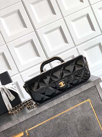 Fortok Chanel Coco Handle Flap Bag Fall-Winter 2025/26 Collection Mirror Black 12x 29 x 5cm