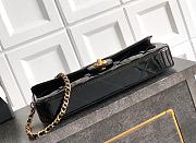 Fortok Chanel Coco Handle Flap Bag Fall-Winter 2025/26 Collection Mirror Black 12x 29 x 5cm - 6