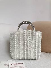 Fortok Valentino Garavani VLogo Signature Pearl Bucket Bag 15-12-10cm - 1