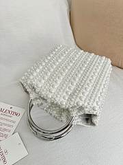 Fortok Valentino Garavani VLogo Signature Pearl Bucket Bag 15-12-10cm - 5