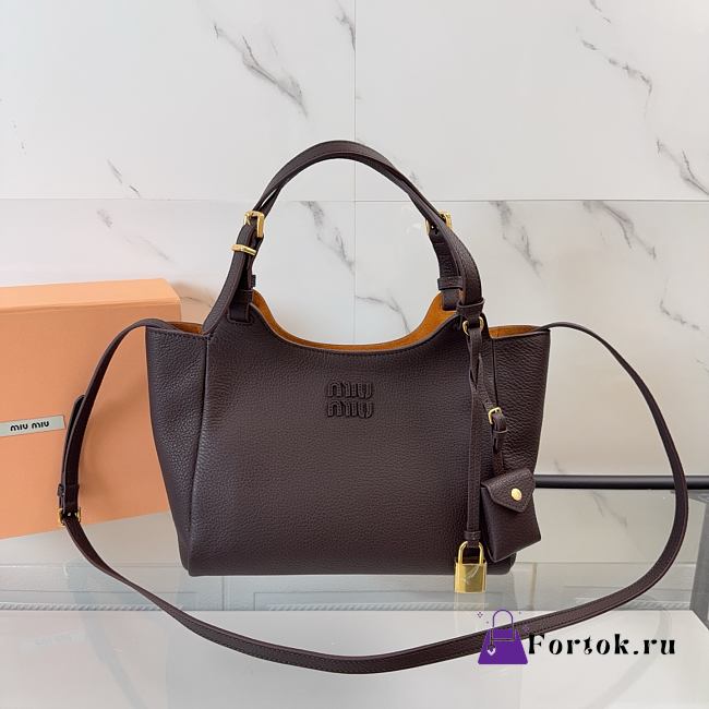 Fortok Miu Miu Tote Bag Dark brown 25.5 x 20 x 13 cm - 1