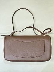 Fortok Chanel Grained Calfskin Maxi Flap Brown Silver Hardware 32x19.5x10cm - 6