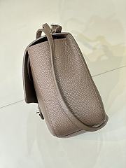 Fortok Chanel Grained Calfskin Maxi Flap Brown Silver Hardware 32x19.5x10cm - 5