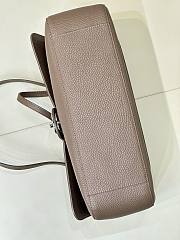 Fortok Chanel Grained Calfskin Maxi Flap Brown Silver Hardware 32x19.5x10cm - 2