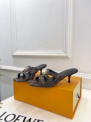 Fortok Louis Vuitton LV Frame Mules Monogram Canvas Brown 5.5cm    - 4