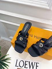Fortok Louis Vuitton LV Frame Mules Leather Black 5.5cm     - 4