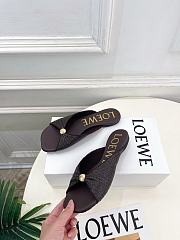 Fortok Loewe Paula's Ibiza Woven Pebble Sandals Brown - 5