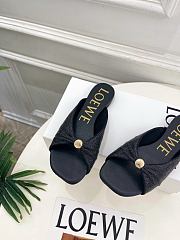Fortok Loewe Paula's Ibiza Woven Pebble Sandals Black - 2