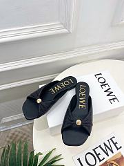 Fortok Loewe Paula's Ibiza Woven Pebble Sandals Black - 3