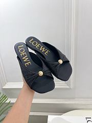 Fortok Loewe Paula's Ibiza Woven Pebble Sandals Black - 4