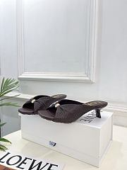 Fortok Loewe Paula's Ibiza Woven Pebble Heels Brown 4.5cm - 2