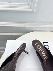 Fortok Loewe Paula's Ibiza Woven Pebble Heels Brown 4.5cm - 3