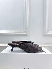 Fortok Loewe Paula's Ibiza Woven Pebble Heels Brown 4.5cm - 4