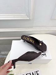 Fortok Loewe Paula's Ibiza Woven Pebble Heels Brown 4.5cm - 6