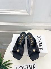 Fortok Loewe Paula's Ibiza Woven Pebble Heels Black 4.5cm - 1