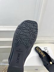 Fortok Loewe Pebble Soft Slides Leather Black Flats - 6