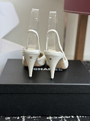 Fortok Chanel Métiers d'Art 2026 Slingback Pointed-toe Shoes White-Black High Heels 9cm - 2