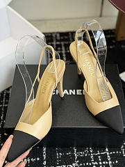 Fortok Chanel Métiers d'Art 2026 Slingback Pointed-toe Shoes Yellow-Black High Heels 9cm - 5