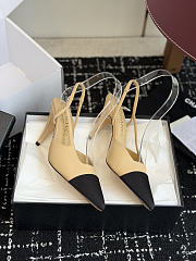 Fortok Chanel Métiers d'Art 2026 Slingback Pointed-toe Shoes Yellow-Black High Heels 9cm - 4