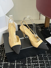 Fortok Chanel Métiers d'Art 2026 Slingback Pointed-toe Shoes Yellow-Black High Heels 9cm - 2