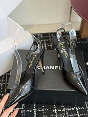 Fortok Chanel Métiers d'Art 2026 Slingback Pointed-toe Shoes Black High Heels Patent Leather 9cm - 5