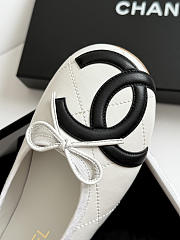 Fortok Chanel Coco Beach 2026 Ballerina Flats White - 4