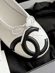 Fortok Chanel Coco Beach 2026 Ballerina Flats White - 2
