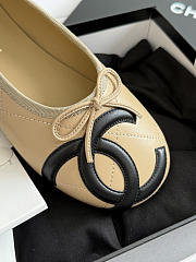 Fortok Chanel Coco Beach 2026 Ballerina Flats Beige - 3