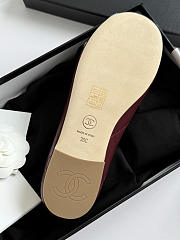 Fortok Chanel Coco Beach 2026 Ballerina Flats Burgundy - 6