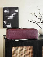 Fortok Chanel 2026ss Chanel Maxi Flapbag Burgundy Silver Hardware 19.5*32*10cm - 2