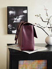 Fortok Chanel 2026ss Chanel Maxi Flapbag Burgundy Gold Hardware 19.5*32*10cm - 5