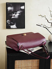 Fortok Chanel 2026ss Chanel Maxi Flapbag Burgundy Gold Hardware 19.5*32*10cm - 4