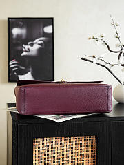 Fortok Chanel 2026ss Chanel Maxi Flapbag Burgundy Gold Hardware 19.5*32*10cm - 2