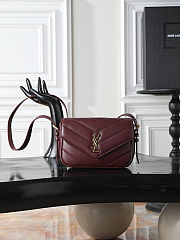 Fortok Saint Laurent Loulou Toy Crossbody Bag Rouge 20x14x5cm - 1