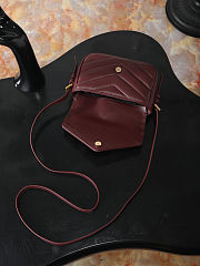 Fortok Saint Laurent Loulou Toy Crossbody Bag Rouge 20x14x5cm - 4