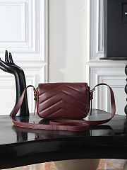 Fortok Saint Laurent Loulou Toy Crossbody Bag Rouge 20x14x5cm - 3