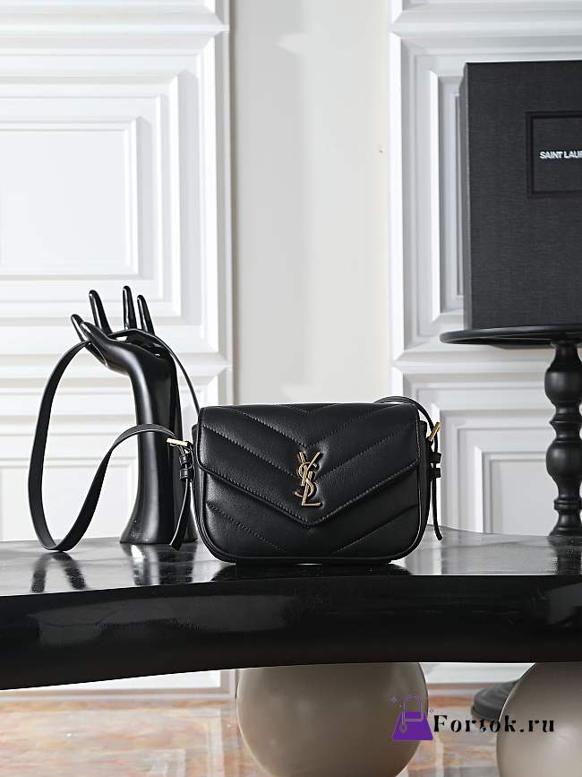 Fortok Saint Laurent Loulou Toy Crossbody Bag Black 20x14x5cm - 1