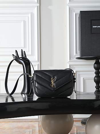 Fortok Saint Laurent Loulou Toy Crossbody Bag Black 20x14x5cm