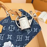 Fortok Louis Vuitton Speedy 18 Bandoulière Monogram Flowers Denim M27557 18*12*10cm - 2