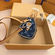 Fortok Louis Vuitton Speedy 18 Bandoulière Monogram Flowers Denim M27557 18*12*10cm - 3