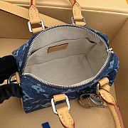 Fortok Louis Vuitton Speedy 18 Bandoulière Monogram Flowers Denim M27557 18*12*10cm - 5