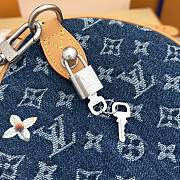 Fortok Louis Vuitton Speedy 30 Bandoulière Monogram Flowers Denim M27556 34*22*19cm - 6